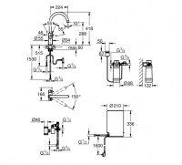 MONOMANDO COCINA y CALENTADOR AGUA RED DUO GROHE